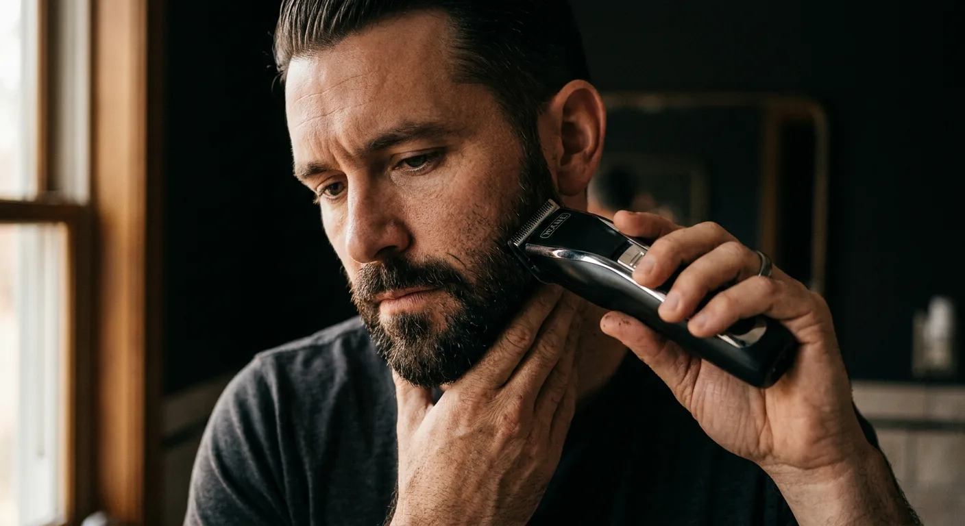Baard bijwerken met tondeuse